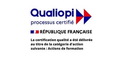 Logo Qualiopi - Actions de formation noir